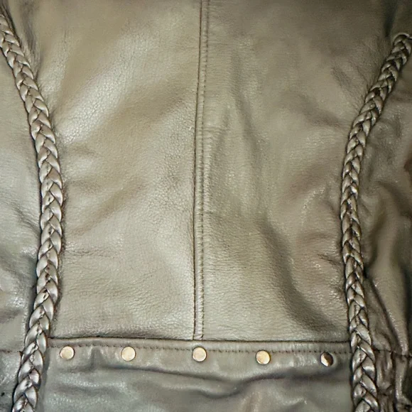 Rare Unik Premium Black Leather Braided Side Details‎ Matrix Movie Jacket Size M
